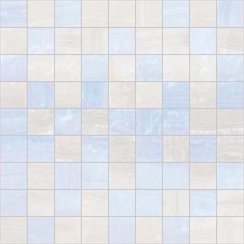 Мозаика Laparet Diadema голубой+белый, цвет серый голубой, поверхность глянцевая, квадрат, 300x300