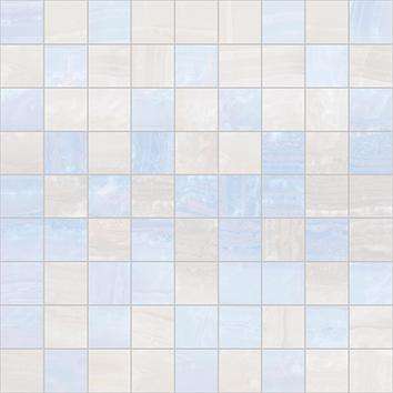Мозаика Laparet Diadema голубой+белый, цвет серый голубой, поверхность глянцевая, квадрат, 300x300